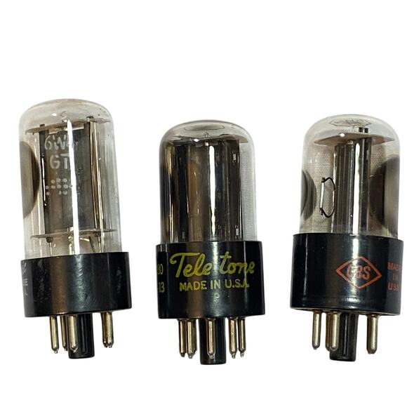 Vintage Lot of 3 Electron Vacuum Tubes 6W4GT Radio AMP Audio Not Tested As Is - Picture 1 of 4